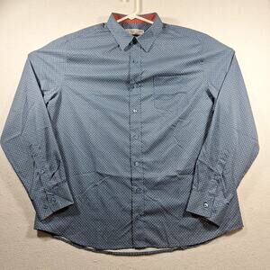 Nick Graham Everywhere Button Up Shirt Stretch Modern Fit Xl Mens Blue